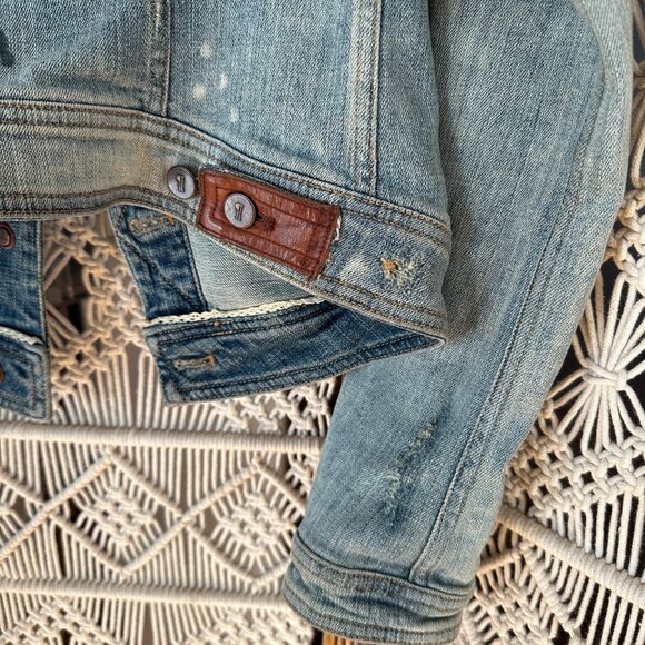 Pilcro & The Letterpress XS Denim Jacket with Floral Graphic - Picture 5 of 6
